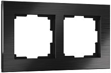 Рамка универсальная Werkel Aluminium 2-м. металл черный алюминий картинка